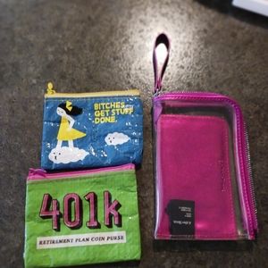 Lot of Recycled Bag Coin Purses